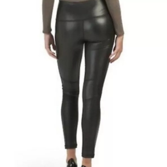 7 for all mankind faux black leather sz small pants EUC - Picture 3 of 14